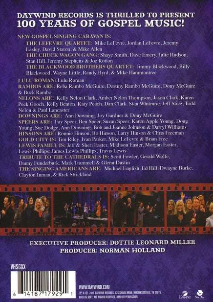 100 YEARS A CELEBRATION OF SOUTHERN GOSPEL MUSIC DVD