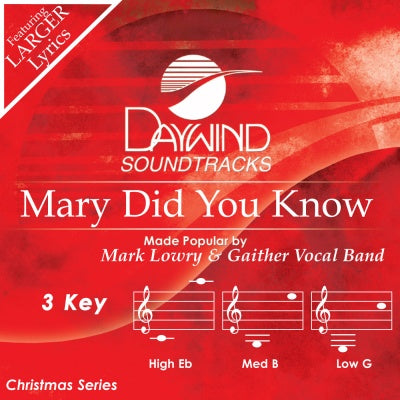 MARY DID YOU KNOW CD (Mark Lowry / Gaither Vocal Band) CD