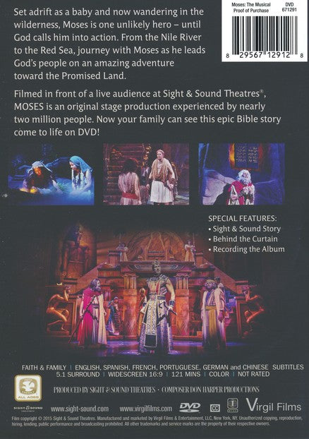 Sight & Sound Theatres Present "Moses: The Musical" (DVD)