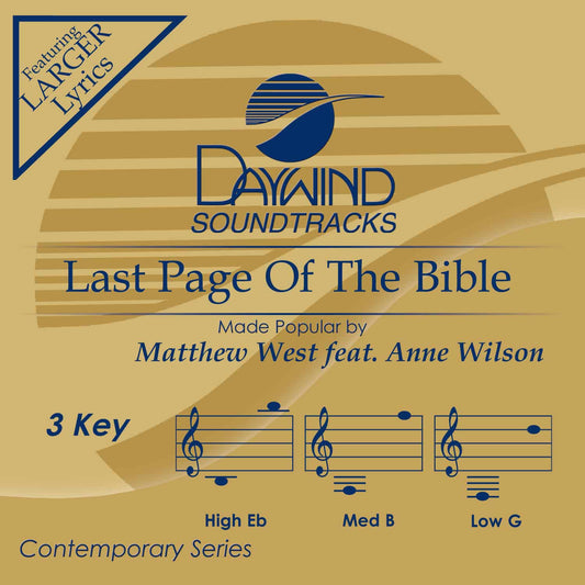 Last Page of the Bible by Matthew West (feat. Anne Wilson) CD