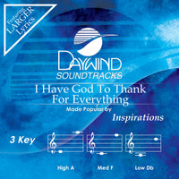 I Have God to Thank for Everything by The Inspirations CD