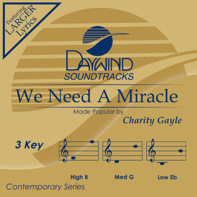 We Need a Miracle by Charity Gayle CD