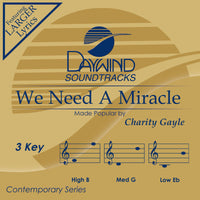 We Need a Miracle by Charity Gayle CD