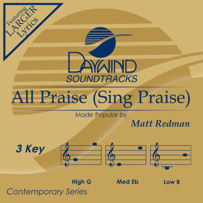 All Praise (Sing Praise) by Matt Redman CD
