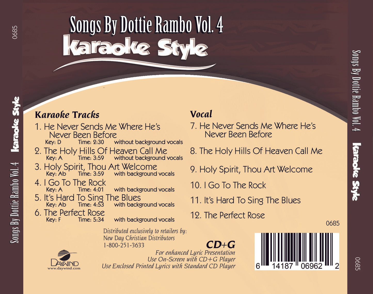 Karaoke Style: Dottie Rambo Vol. 4