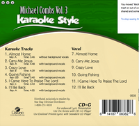 Karaoke Style: Michael Combs Vol. 3 CD